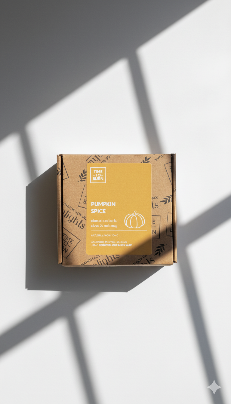 Pumpkin Spice Tealights - Cinnamon Bark Clove & Nutmeg - Tealights