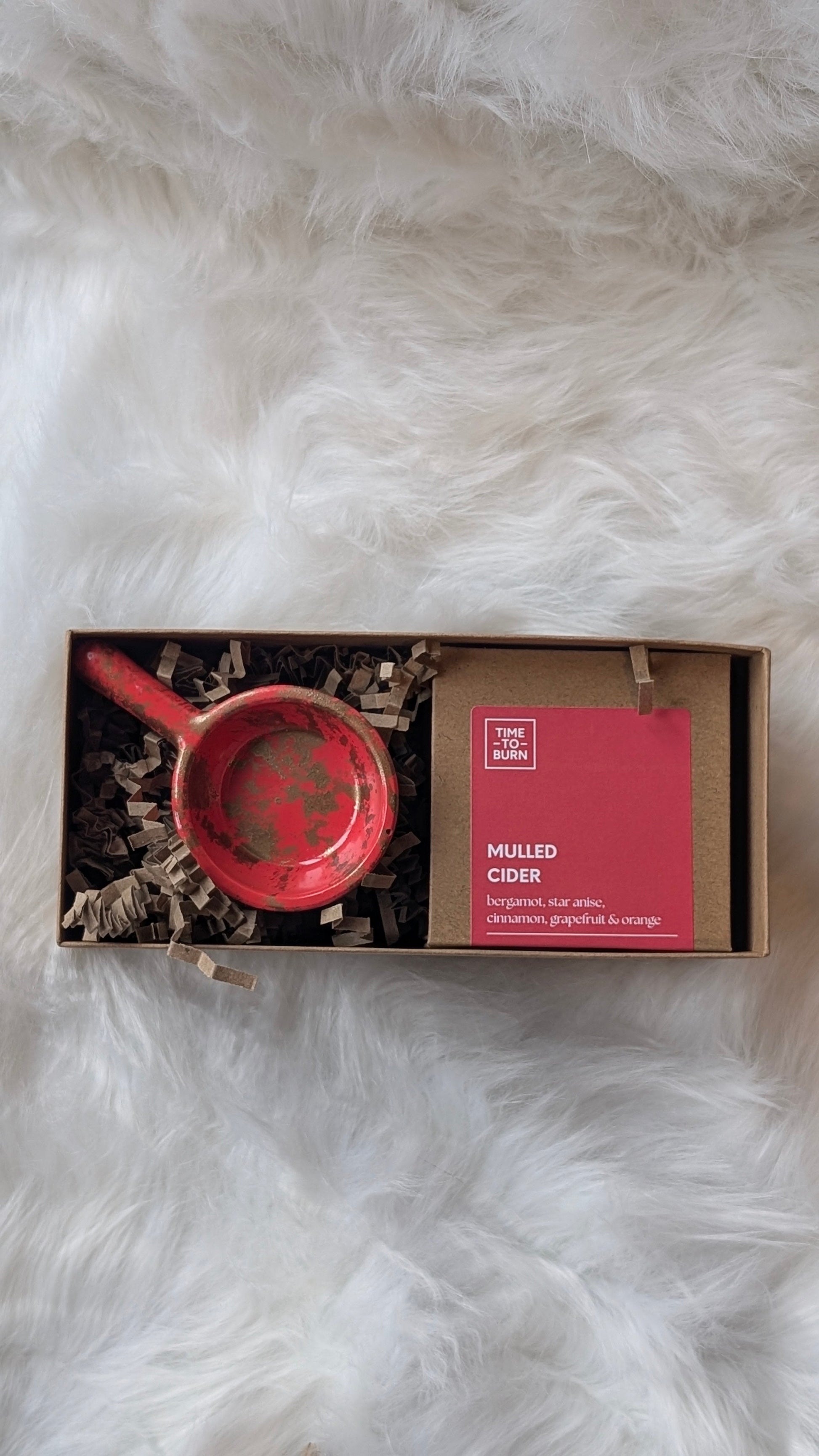 Red & Gold Tealight Holder Gift Box - Tealights