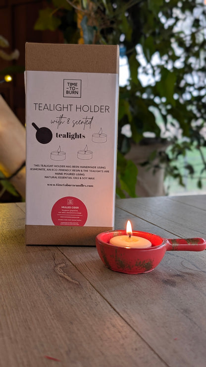 Red & Gold Tealight Holder