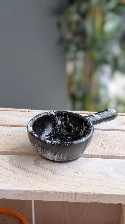 Black & White Marbled Tealight Holder