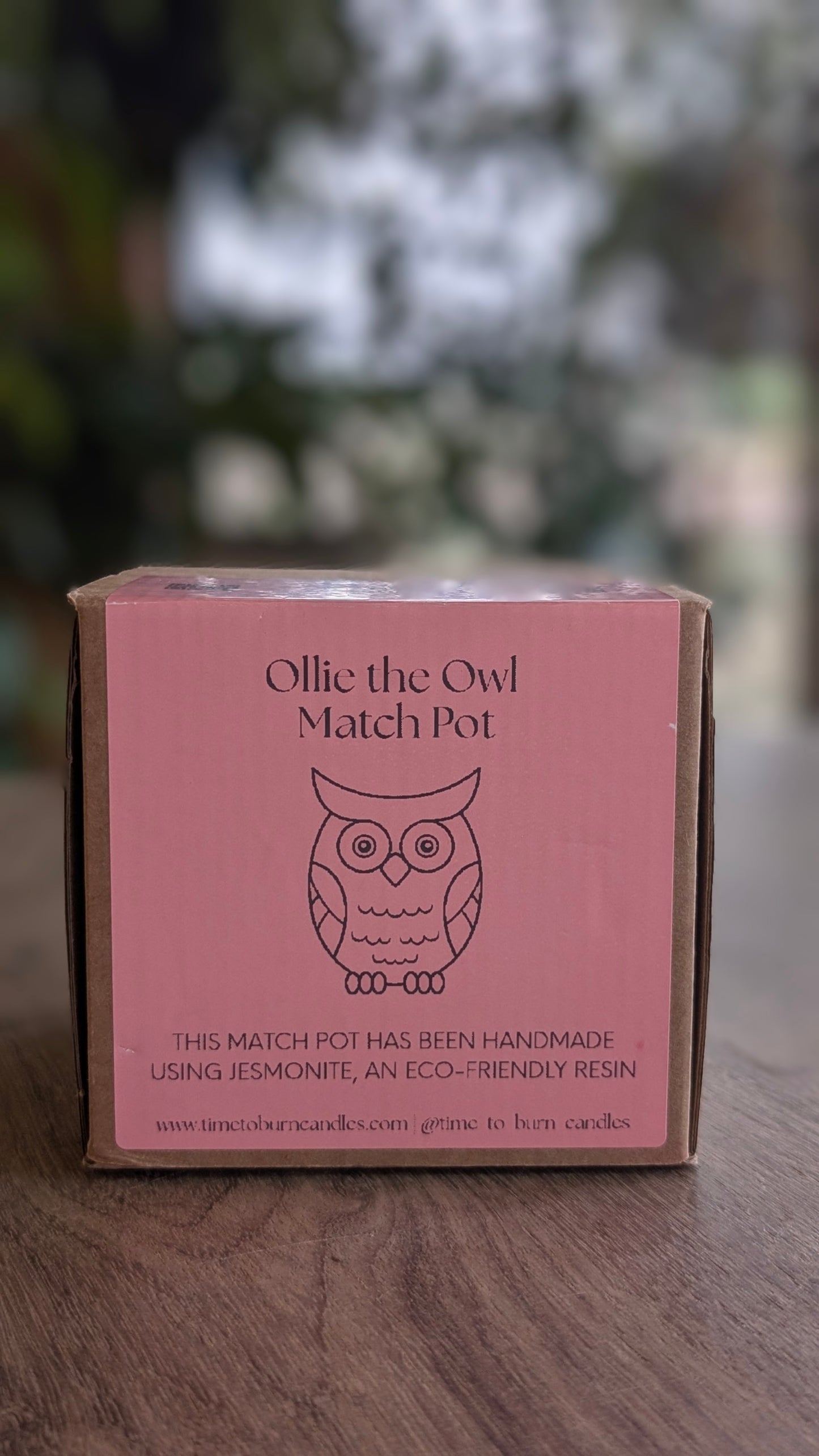 Pink Owl Match Jar