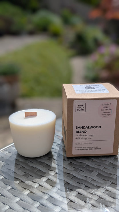 Sandalwood, Black Spruce & Sage Amphora Candle Refill