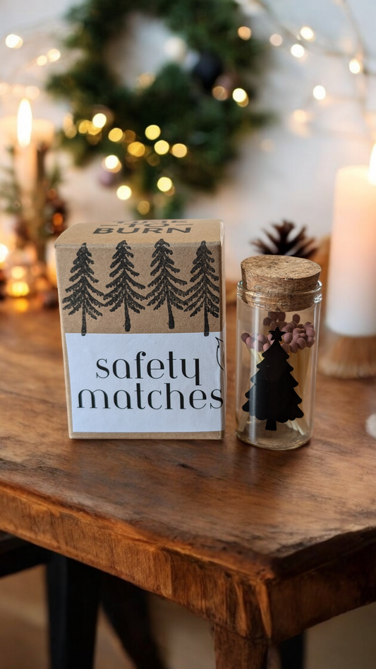 Mini Christmas Tree Jar of Matches