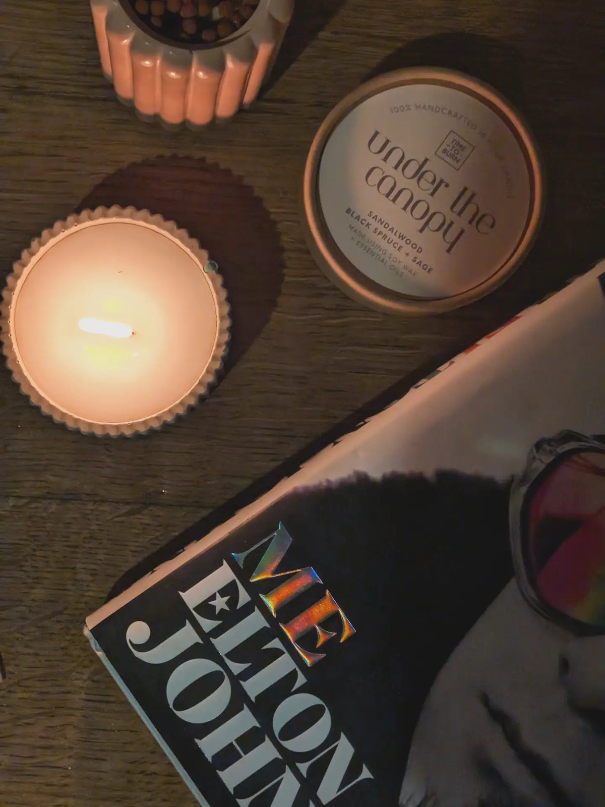 18 Hour Candle: Sandalwood, Black Spruce + Sage - "Under the Canopy"