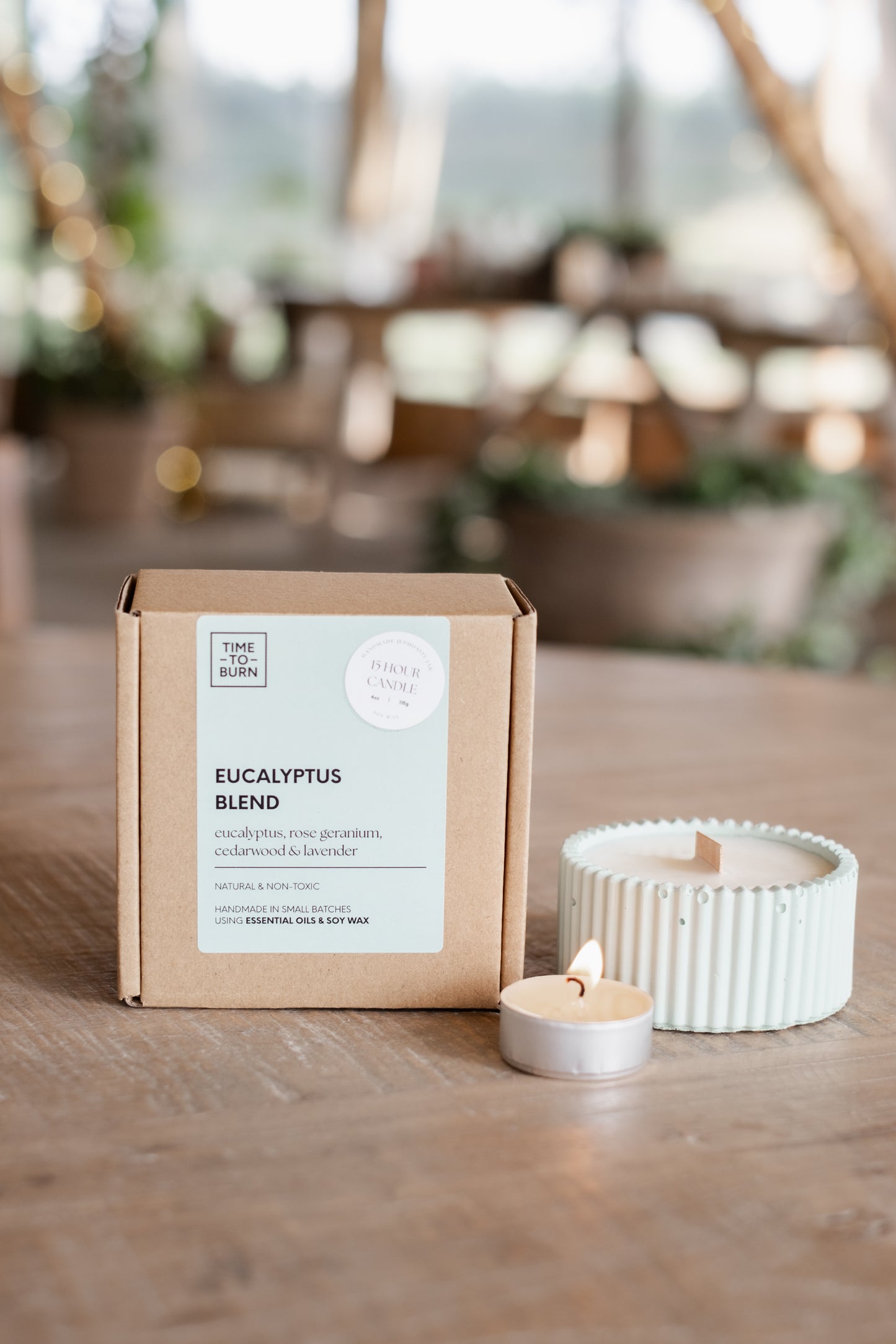 Eucalyptus, Rose Geranium, Lavender & Cedarwood | 15 Hour Candle