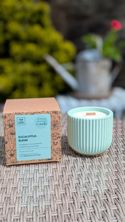 Eucalyptus, Rose Geranium, Lavender & Cedarwood Candles