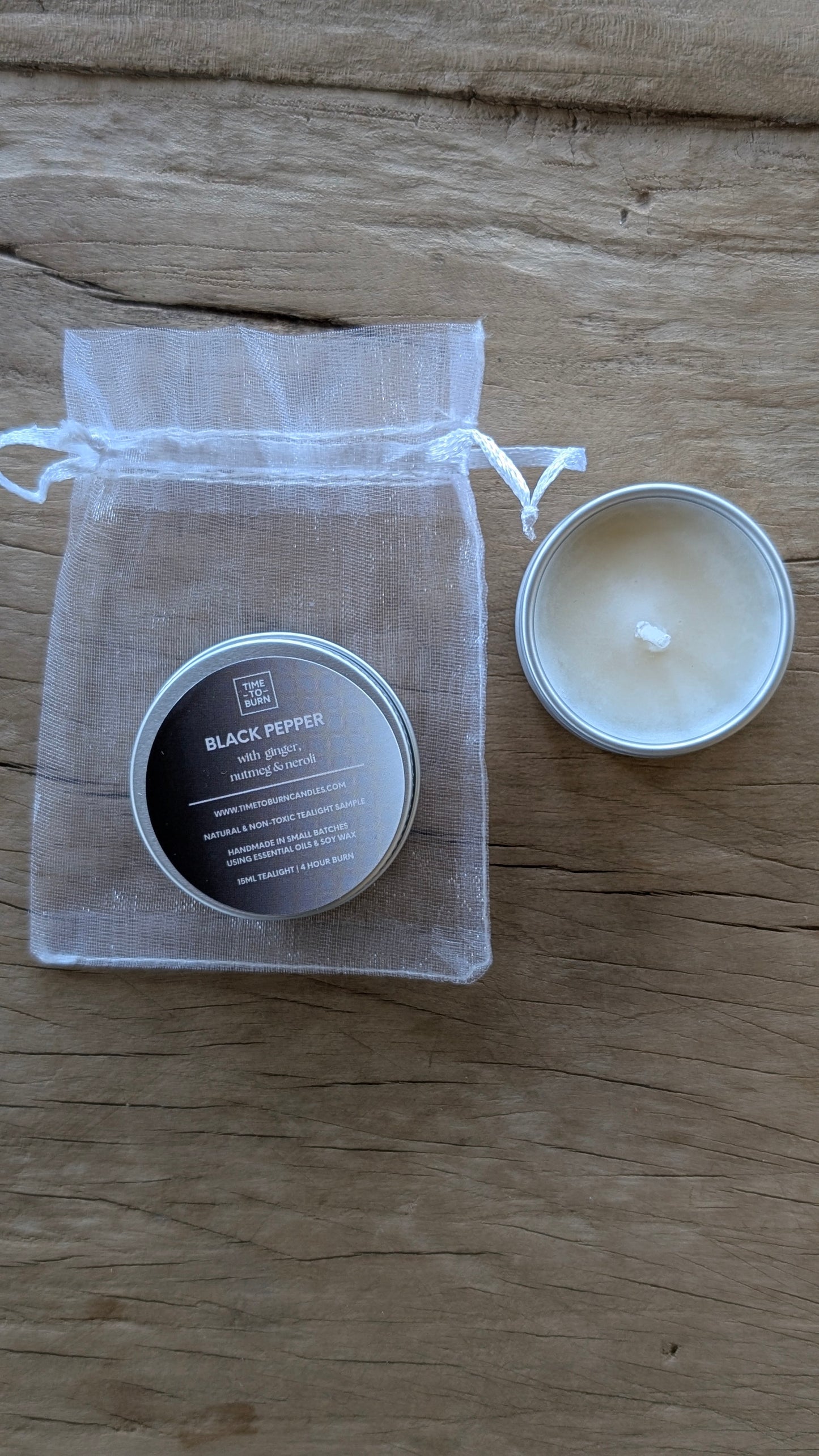 Black Pepper, Ginger, Nutmeg & Neroli Tealights