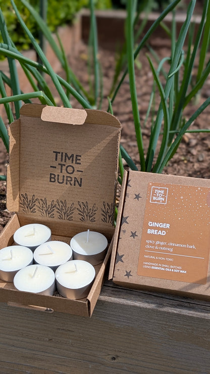 Gingerbread Tealights - Ginger, Cinnamon Bark, Clove & Nutmeg