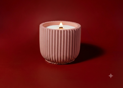 40 Hour Candle: Rose Geranium, Frankinsense + Nutmeg - "Midnight Rose"