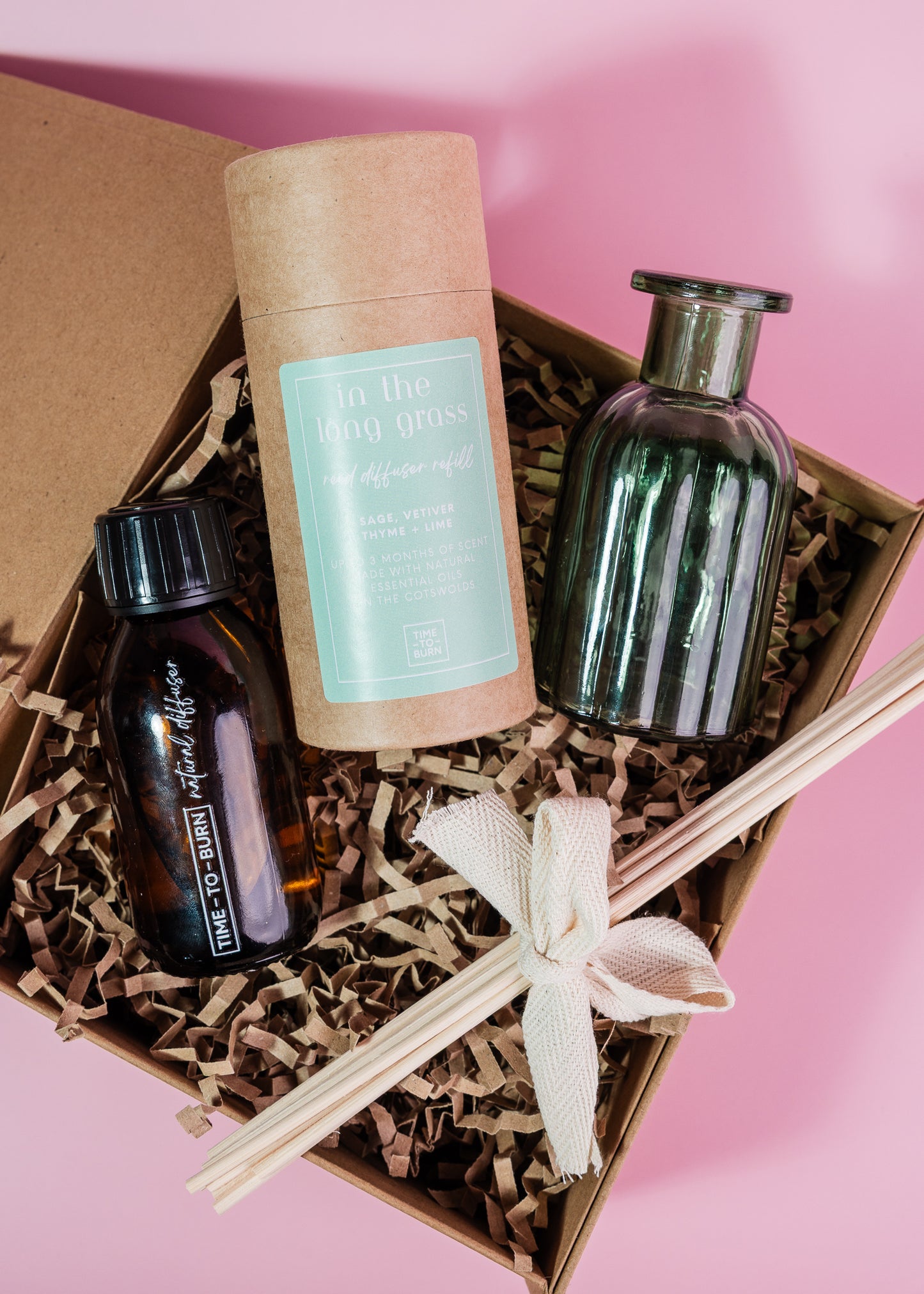 Reed Diffuser: Sage, Vetiver, Thyme + Lime -  "In the Long Grass"