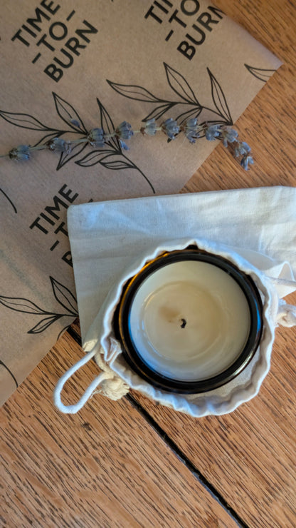 120ml Amber or Clear Glass Candle Jar with Black Lid - WHITE LABEL CANDLES