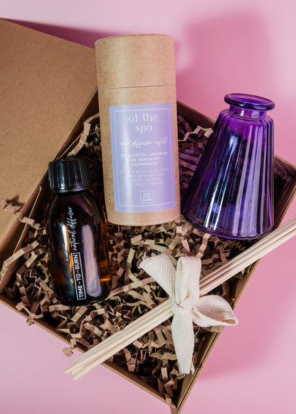 Reed Diffuser: Lavender, Eucalyptus, Rose Geranium + Cedar - "At the Spa"