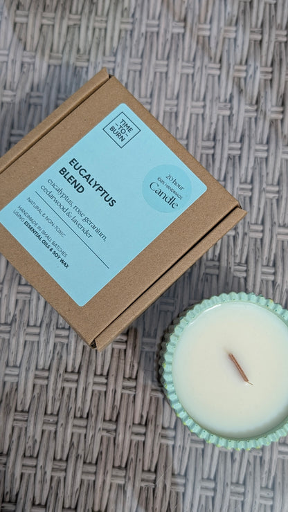 Eucalyptus, Rose Geranium, Lavender & Cedarwood Candles