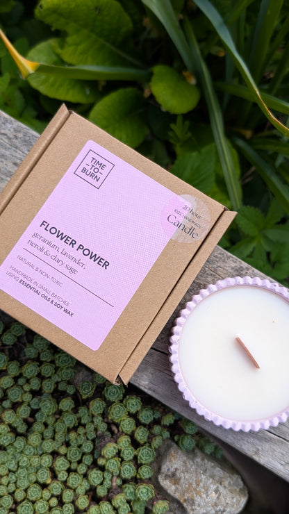 Flower Power - Clary Sage, Neroli, Lavender & Rose Geranium Candles