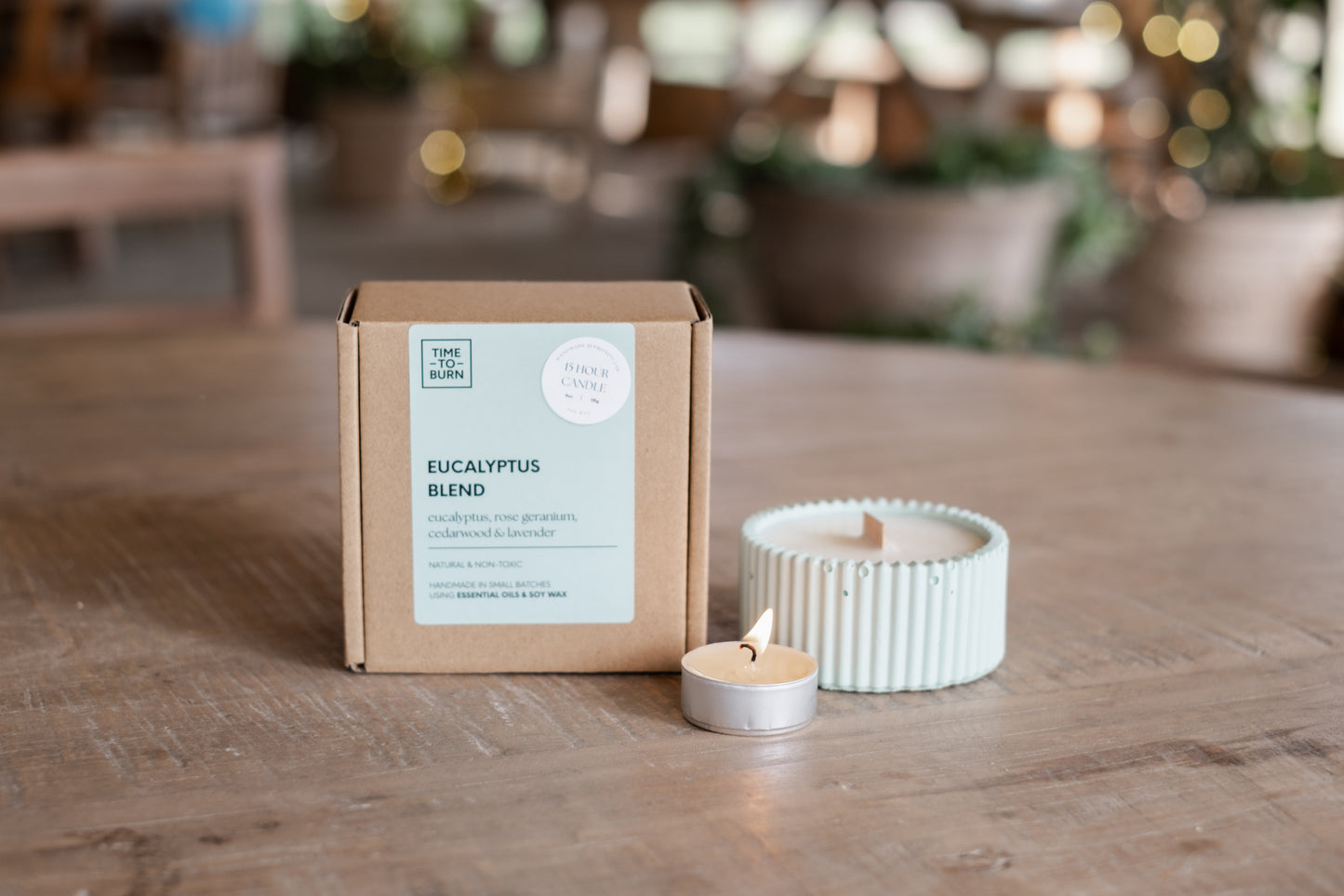 Eucalyptus, Rose Geranium, Lavender & Cedarwood | 15 Hour Candle