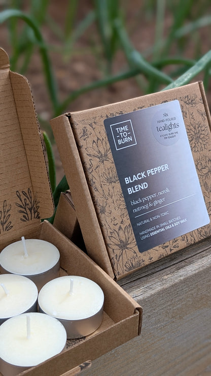 Black Pepper, Ginger, Nutmeg & Neroli Tealights
