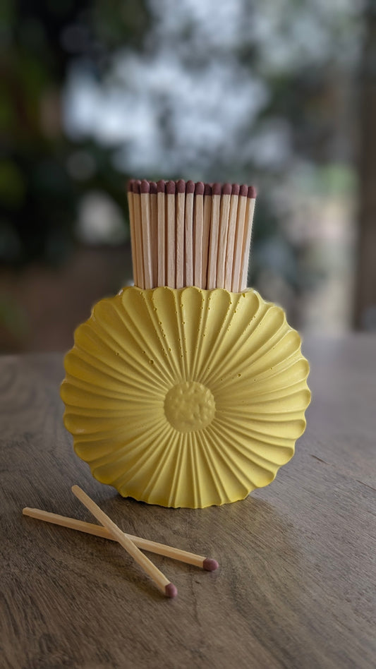 Yellow Sunflower Match Jar
