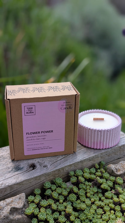 Flower Power - Clary Sage, Neroli, Lavender & Rose Geranium Candles