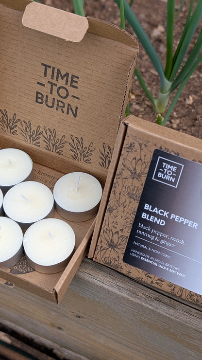 Black Pepper, Ginger, Nutmeg & Neroli Tealights
