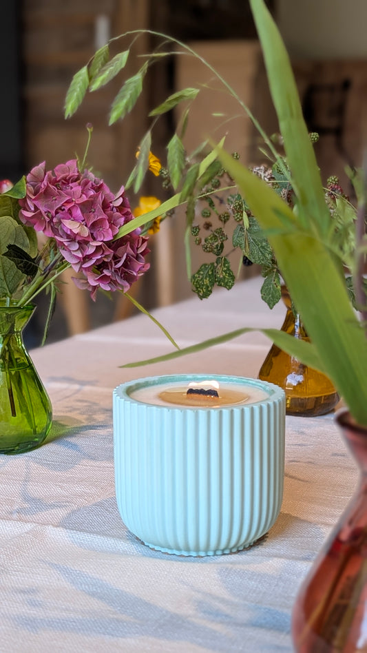 40 Hour Candle: Sage, Vetiver, Thyme + Lime -  "In the Long Grass"