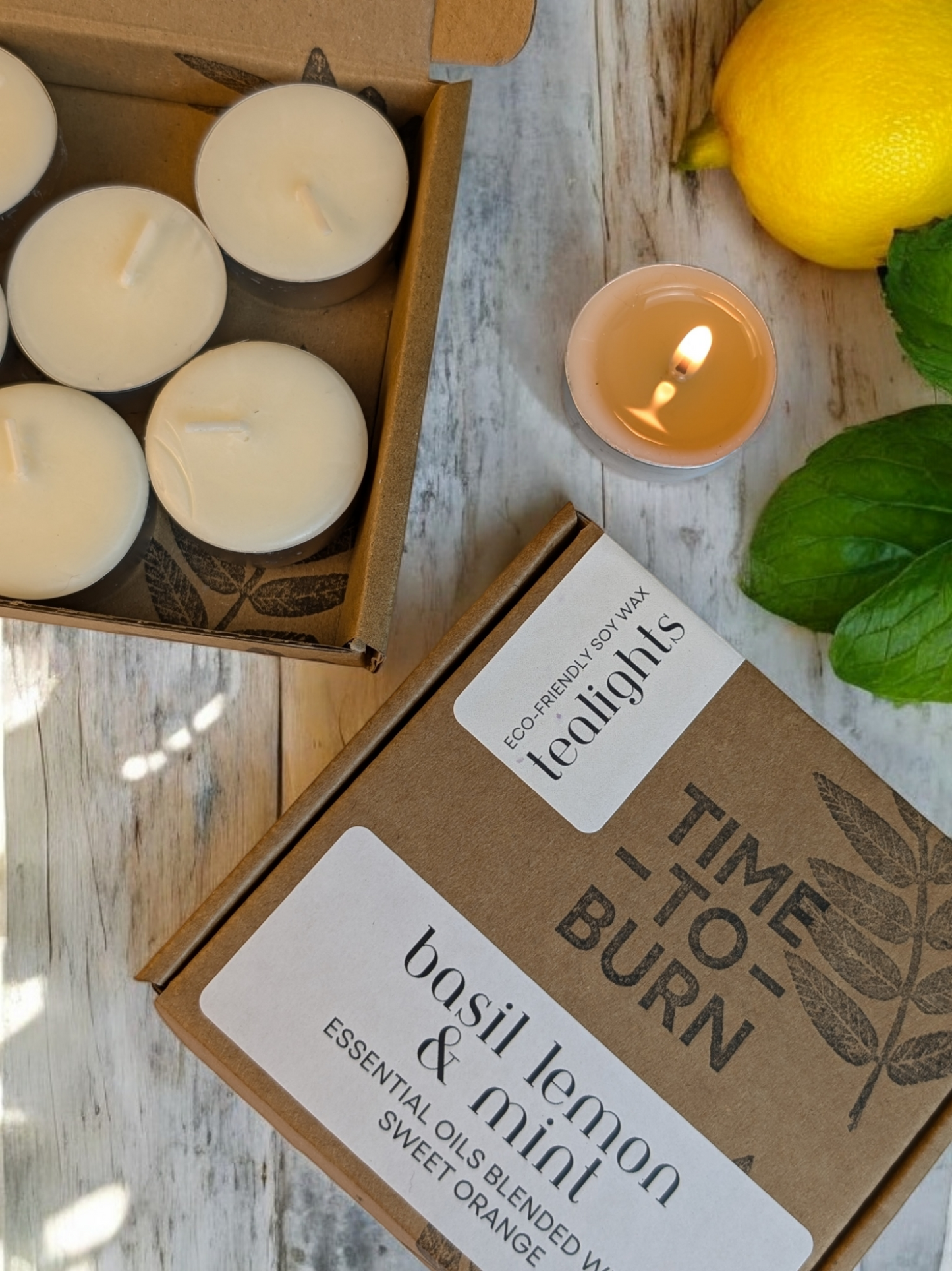 Basil, Lemon, Mint & Orange Tealights