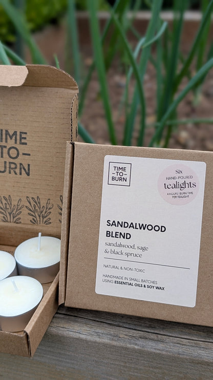 Sandalwood, Black Spruce & Sage Tealights