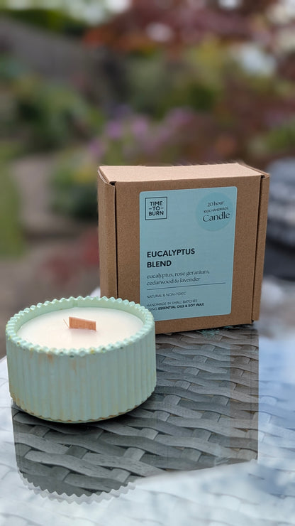 Eucalyptus, Rose Geranium, Lavender & Cedarwood Candles