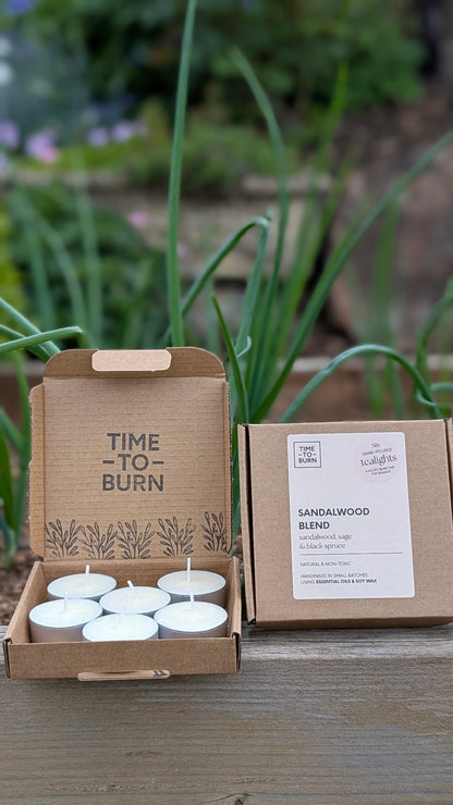 Sandalwood, Black Spruce & Sage Tealights