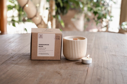 Sandalwood Black Spruce and Sage | Refillable 40 Hour Candle - Candle