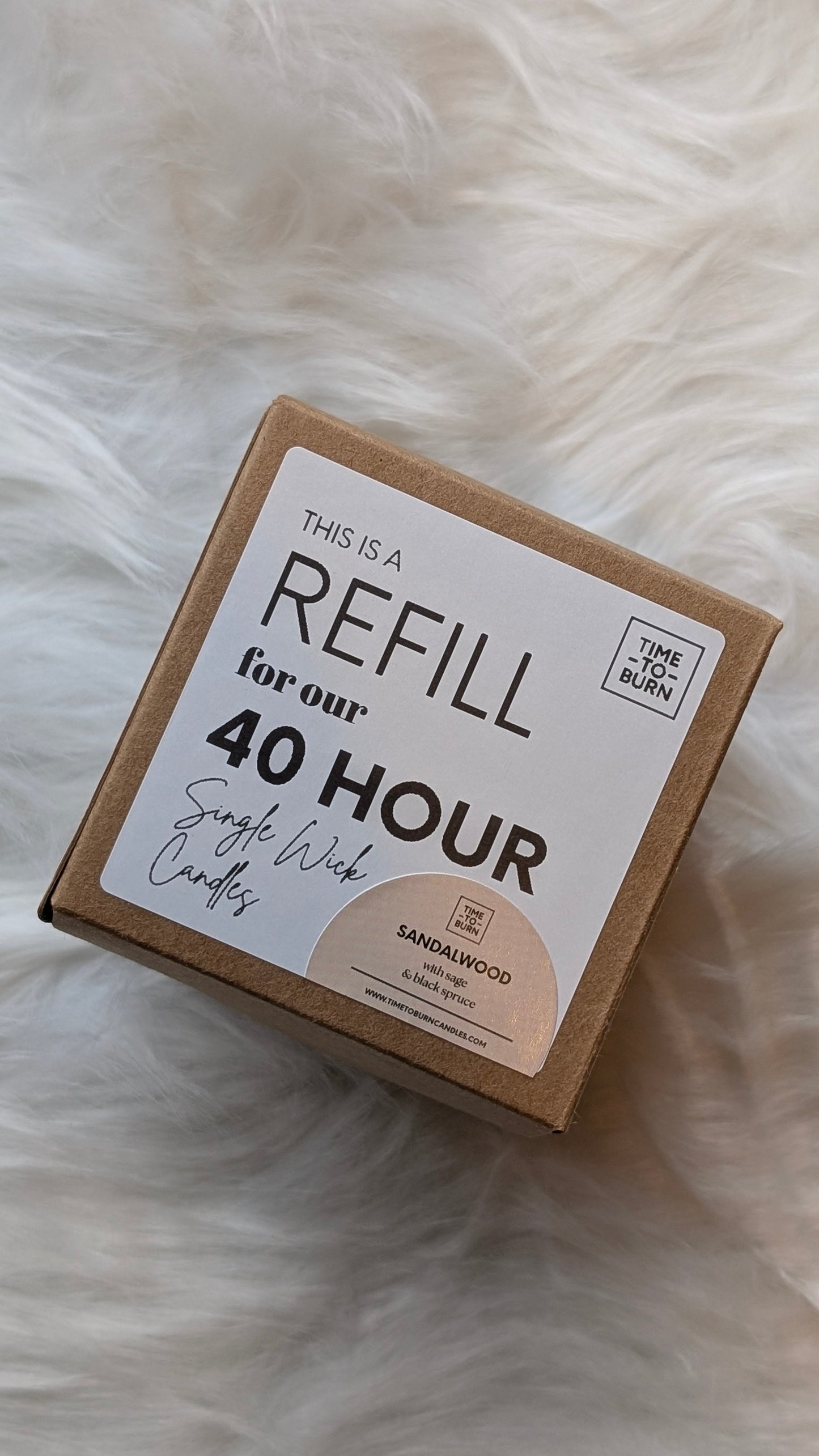 Sandalwood Black Spruce & Sage Candle 40 Hour Refill - Candle Refills