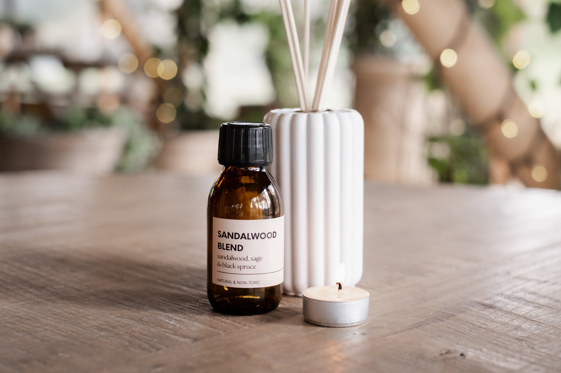 Sandalwood Sage and Black Spruce Reed Diffuser - Diffuser