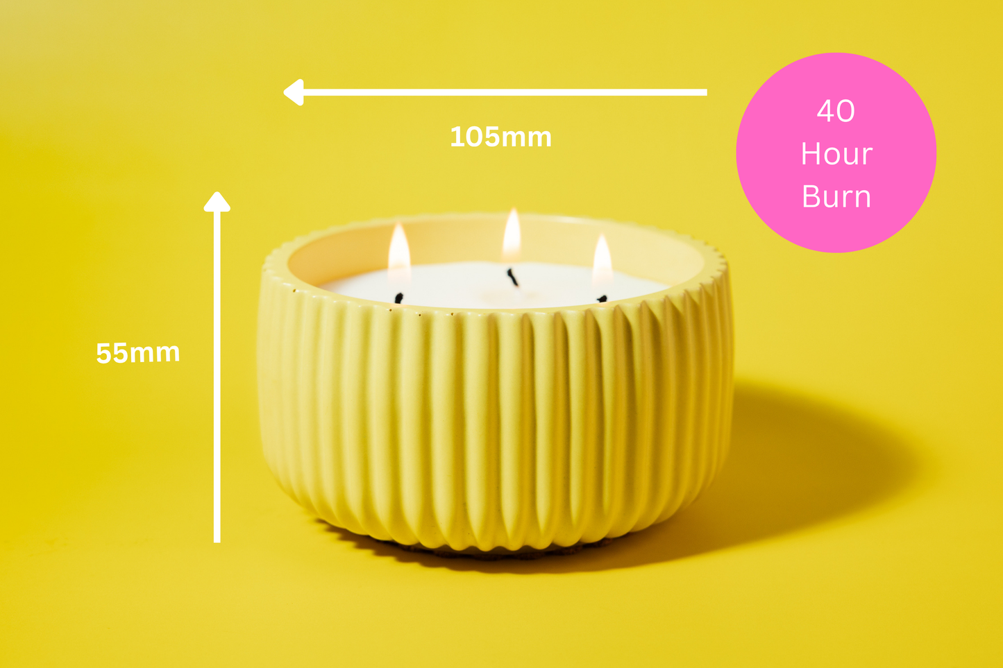 Golden Sanctuary (Citronella): 40 Hour Triple Wick Candle