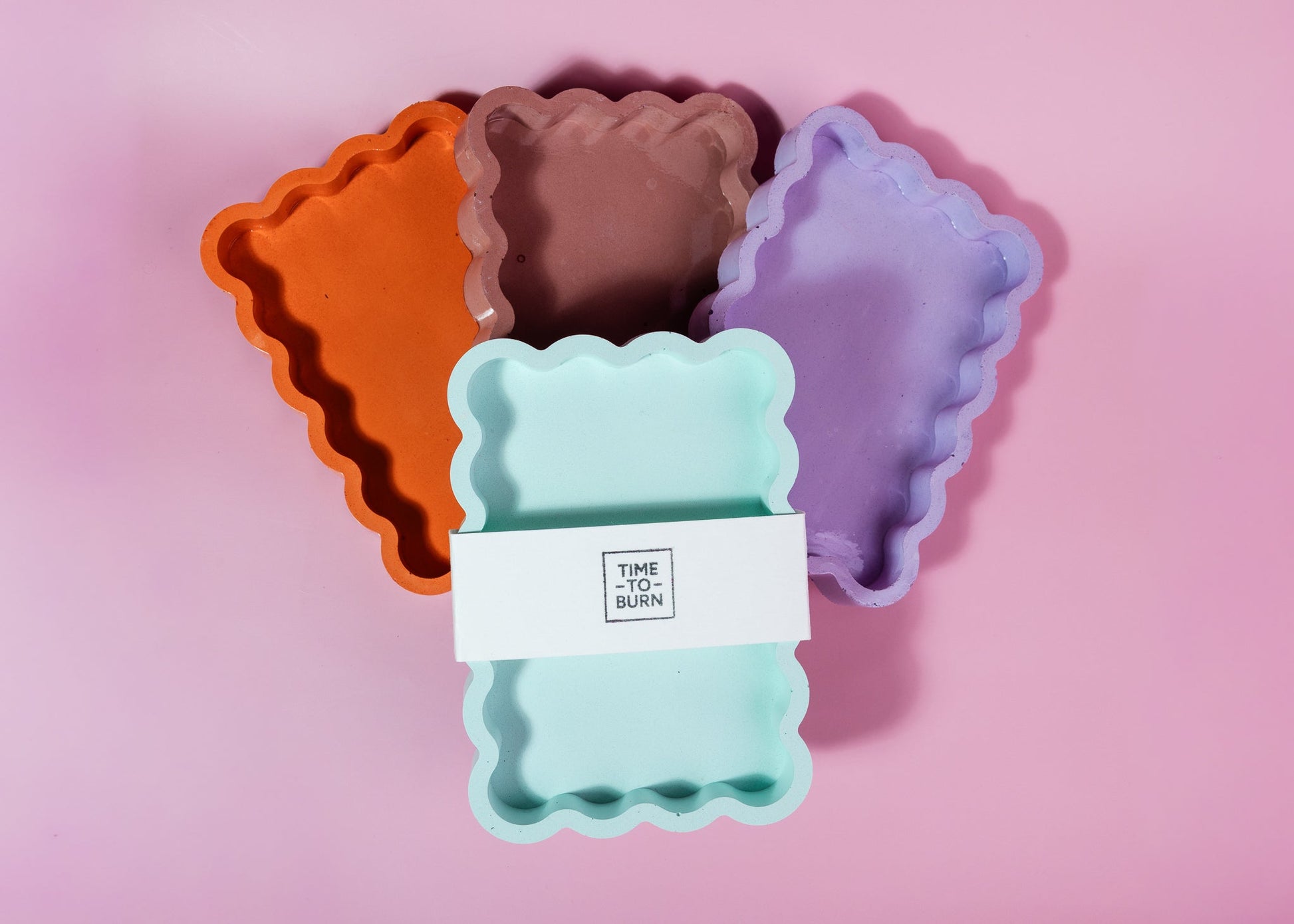 Squiggly Tealight + Candle Trays - Various Colours - Tealight Holder