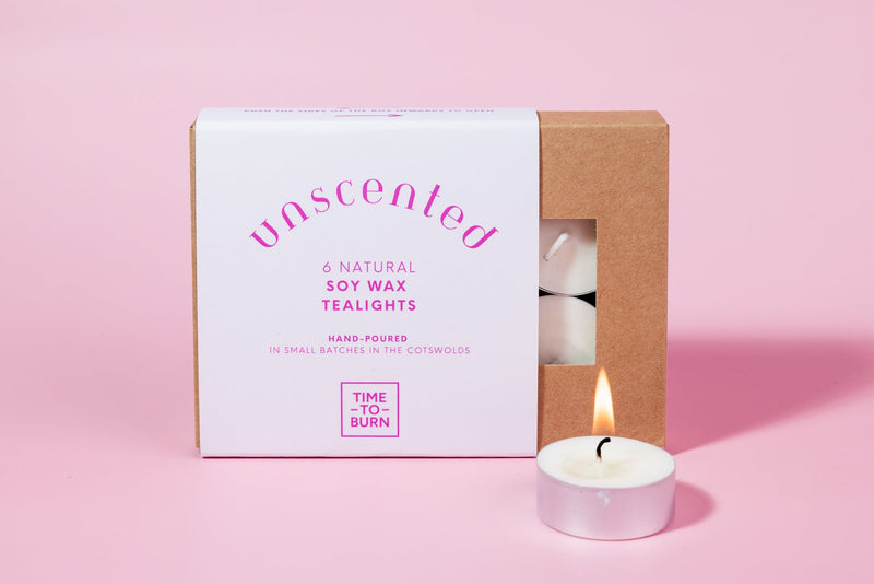Unscented: Gift Box of 6 Tealights - Tealights