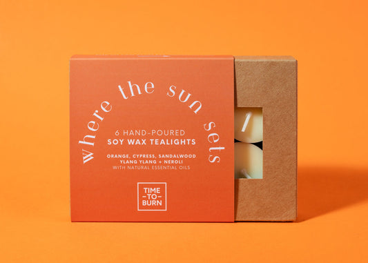 Where the Sun Sets: Gift Box of 6 Tealights - Tealights