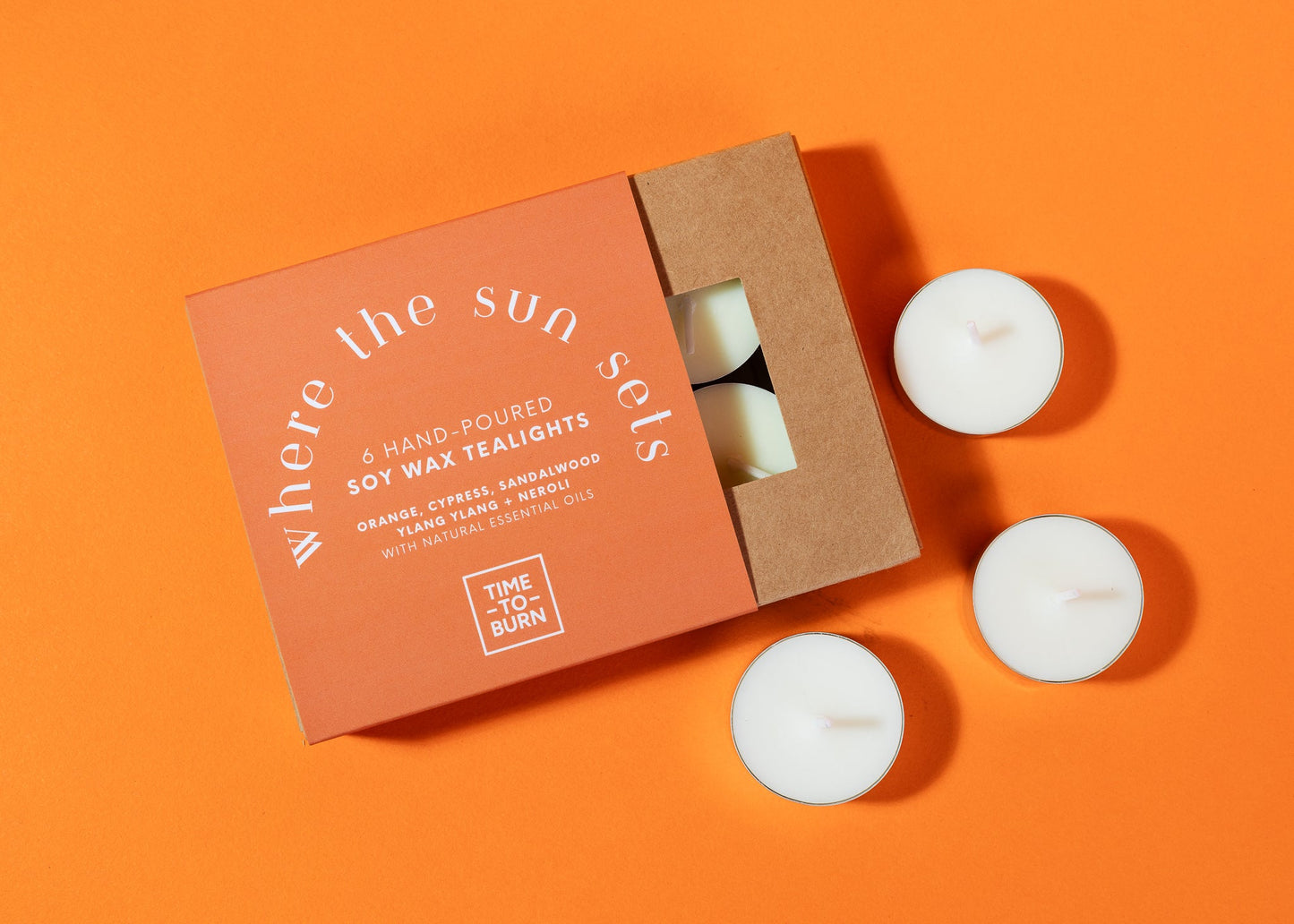 Where the Sun Sets: Gift Box of 6 Tealights - Tealights