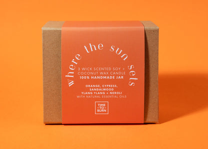 Where the Sun Sets - Handcrafted Candle - The Triple Wick Collection - Candle