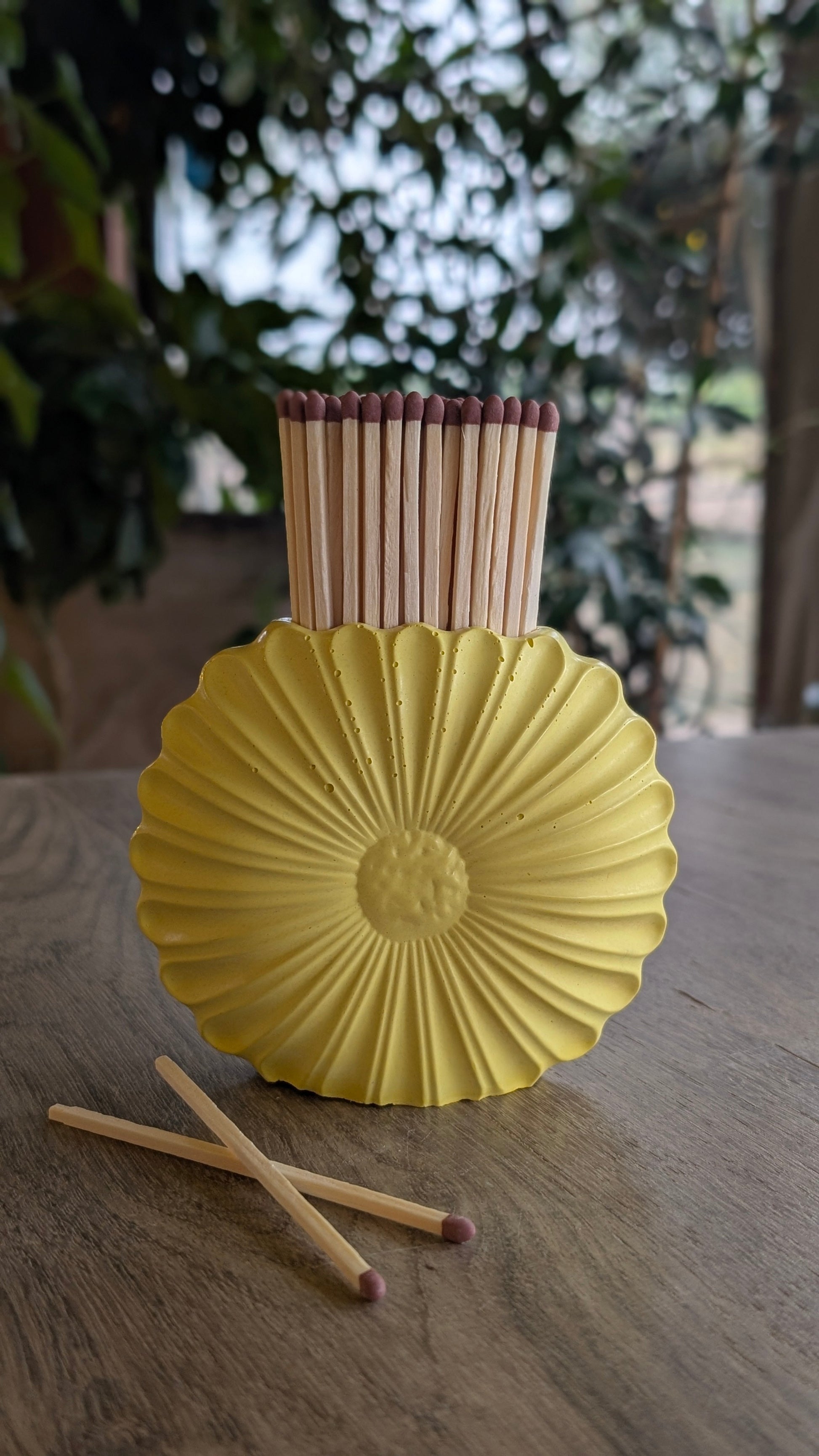 Yellow Sunflower Match Jar - Matches
