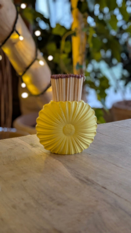 Yellow Sunflower Match Jar - Matches