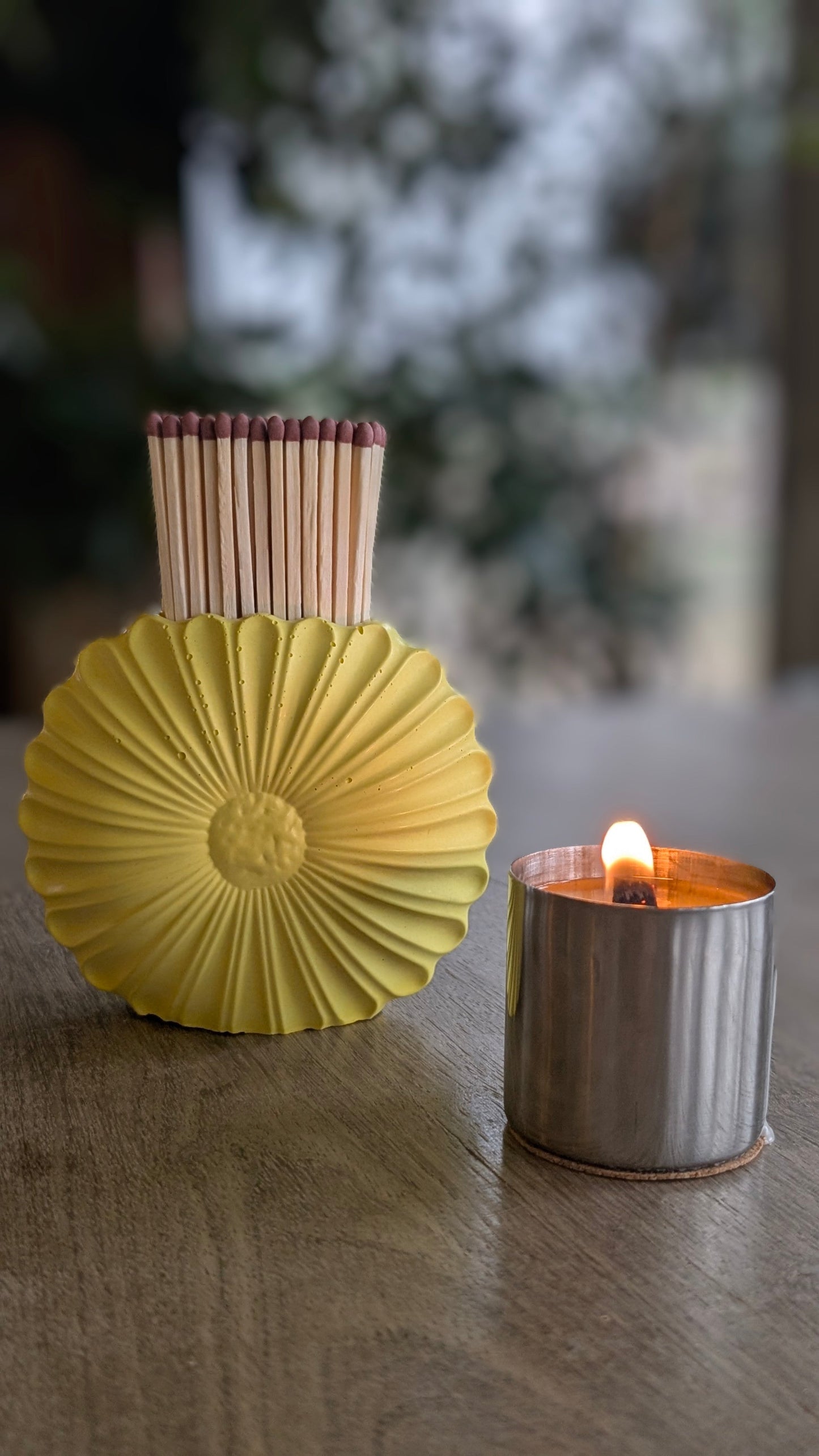 Yellow Sunflower Match Jar - Matches