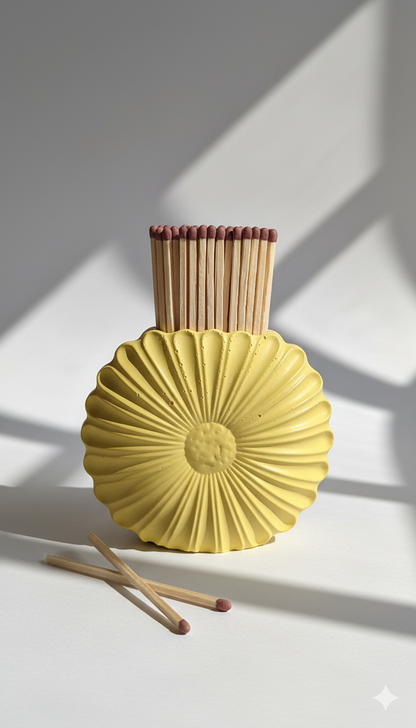 Yellow Sunflower Match Jar - Matches