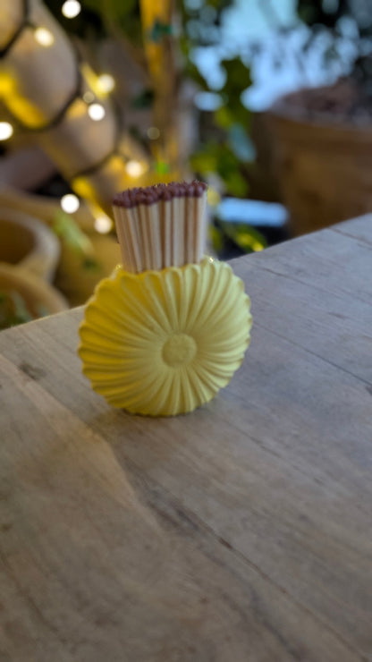 Yellow Sunflower Match Jar - Matches