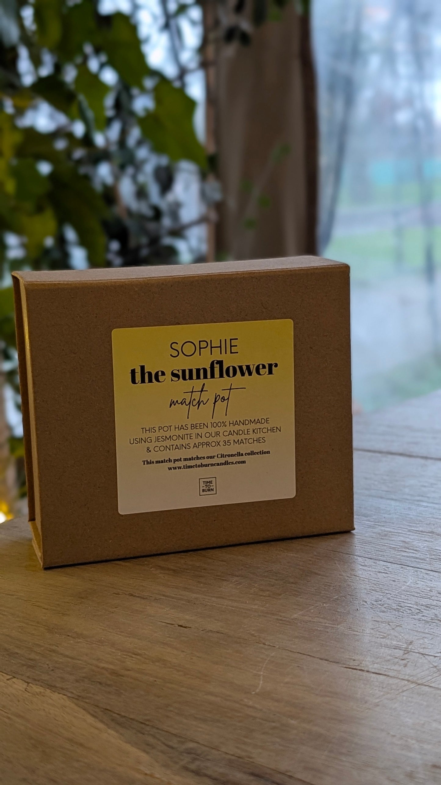 Yellow Sunflower Match Jar - Matches